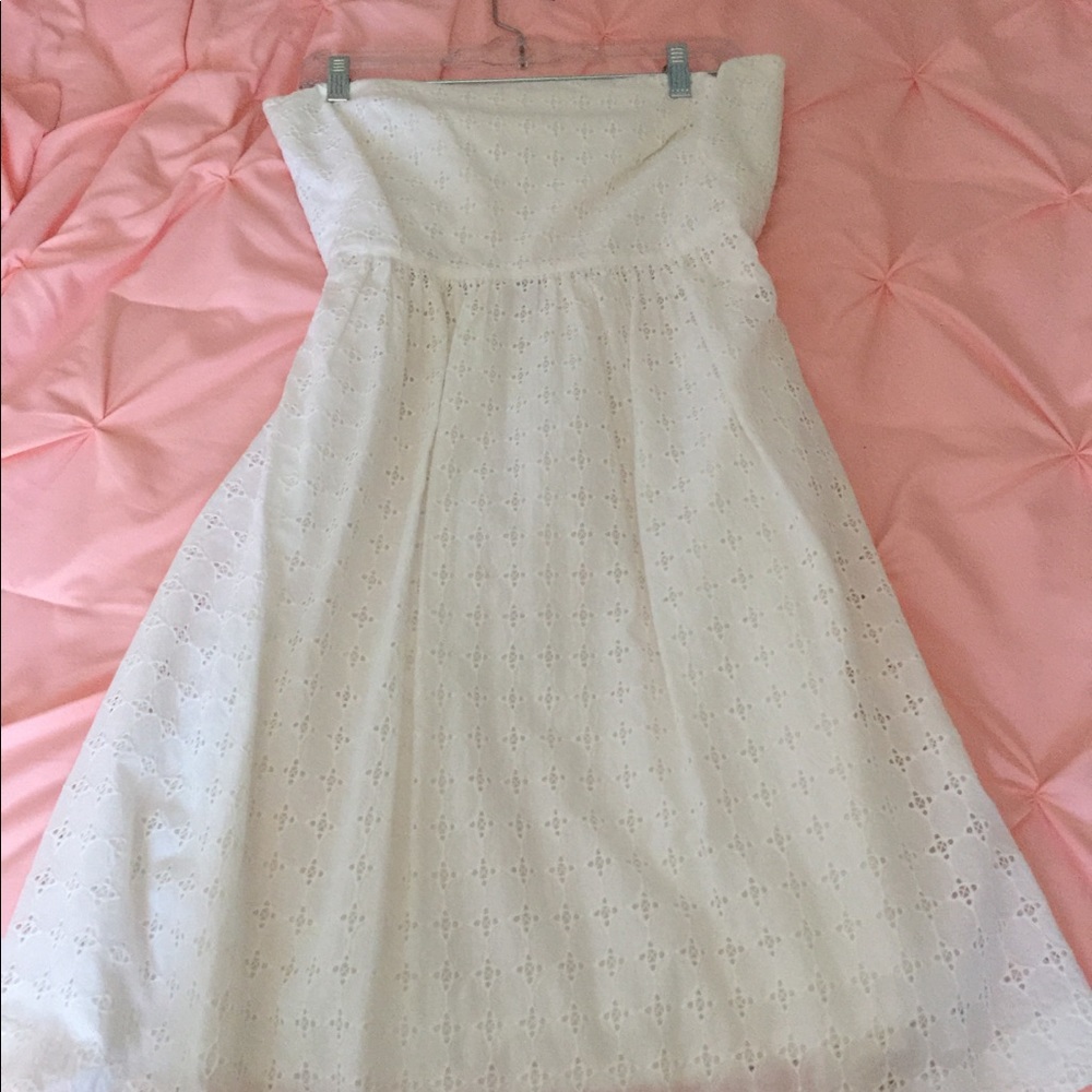 Banana Republic ivory eyelet  sundress.